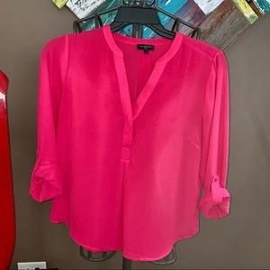 The Limited pink blouse, wear 2 ways, sz petite L